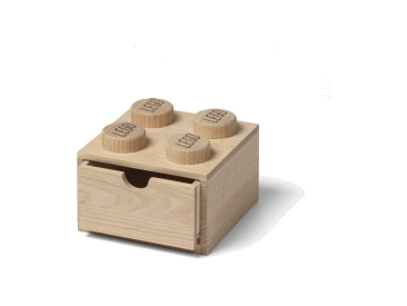 LEGO Wood dřevěný stolní box 4 se zásuvkou dub