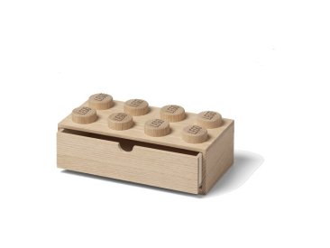 LEGO Wood dřevěný stolní box 8 se zásuvkou dub