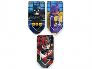 LEGO záložky 3ks - Batman Movie (Batman/Harley Quinn/Batgirl)