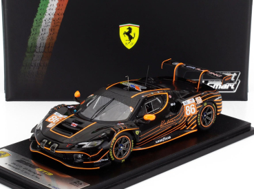 Looksmart Ferrari 296 Gt3 3.0l Turbo V6 Team Gr Racing N 86 24h Le Mans 2024 Riccardo Pera - Daniel Serra - Michael Wainwright 1:43 Černá Oranžová