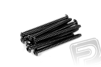 M3x35mm samořezné imbusové šrouby s čočkovitou hlavou (černé, 10 ks.)