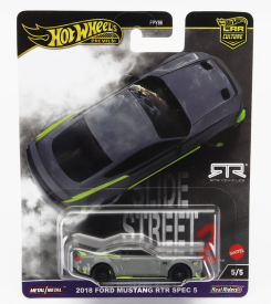 Mattel hot wheels Ford usa Mustang Rtr Spec 5 Coupe 2018 1:64 Šedá Žlutá