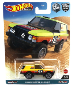 Mattel hot wheels Land rover Range Rover Classic N 333 Racing 1980 1:64 Žlutá Černá