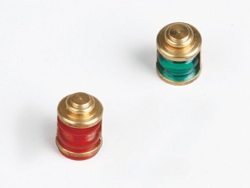 Mosazné poziční lampy červené/zelené - 8x10mm - 2 ks.