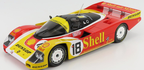 Norev Porsche 962c Porsche Ag Team N 18 24h Le Mans 1988 Bob Wollek - Vern Schuppan - Sarel Van Der Merwe 1:18 Červená Žlutá Bílá