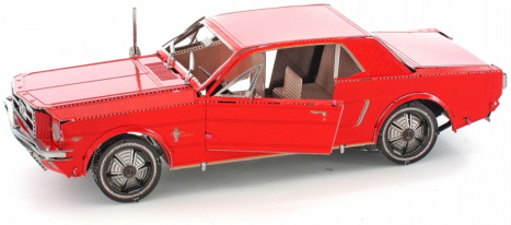 Ocelová stavebnice Ford 1965 Mustang, červená