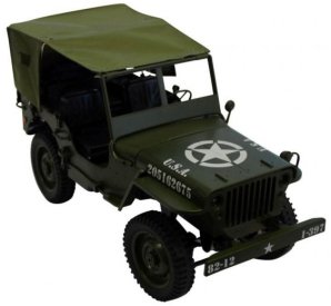 Plachtová střecha na vojenské auto Jeep Willys