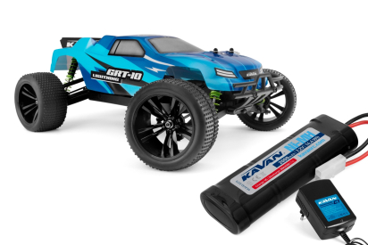 RC auto KAVAN GRT-10 Lightning 2,4 GHz 4WD Truggy 1:10, modrá