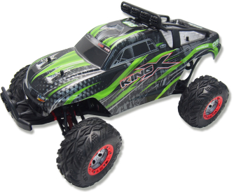 RC auto X-King monstertruck, zelená