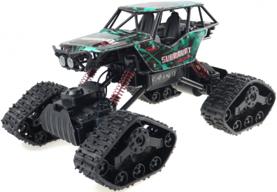 RC crawler CLIMBER s pásy i pneu, zelená