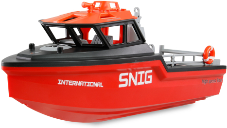 RC záchranný člun Snig brushless RTR, černočervená