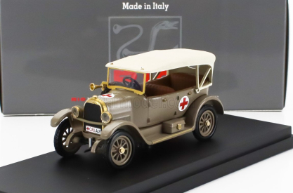Rio-models Fiat 501 Torpedo Croce Rossa Ambulance - Ambulanza Coloniale 1936 1:43 Vojenská Zelená Béžová
