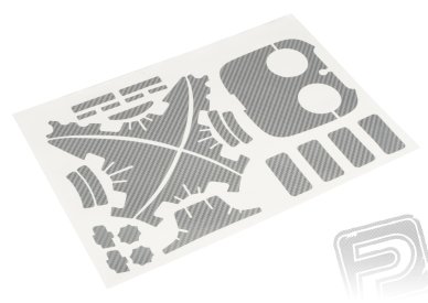 Samolepka na Phantom 3 - vzor 2 (světlý karbon)