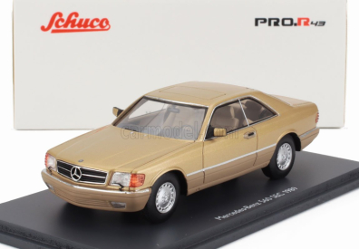 Schuco Mercedes benz S-class 560sec (c126) 1989 1:43 Gold