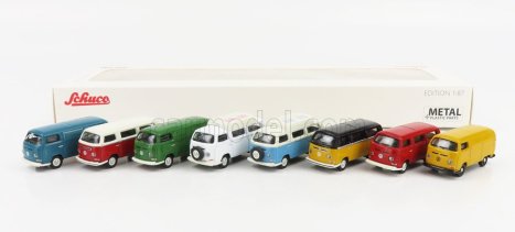 Schuco Volkswagen Set 8x T2 Van Camper Minibus 1962 1:87 Různé