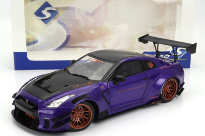 Solido Nissan Gt-r (r35) Liberty Walk Body Kit 2.0 Coupe 2022 1:18 Purple