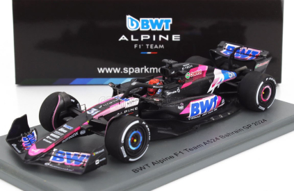 Spark-model Alpine F1  A524 Team Bwt Alpine N 31 Bahrain Gp 2024 Esteban Ocon 1:43 Černá Modrá Růžová