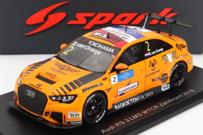 Spark-model Audi A3 Rs3 Lms N 2 Wtcr Zandvoort 2018 Prince Bernhard Van Oranje 1:43 Orange