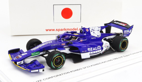 Spark-model Dallara Sf23 Toyota Trd01f Team Kondo Racing N 4 Super Formula Season 2023 Kazuto Kotaka 1:43 Modrá Bílá