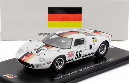 Spark-model Ford usa Gt40 Mki N 56 1000km Nurburgring 1969 Reinhold Jost - Helmut Kelleners 1:43 Bílá
