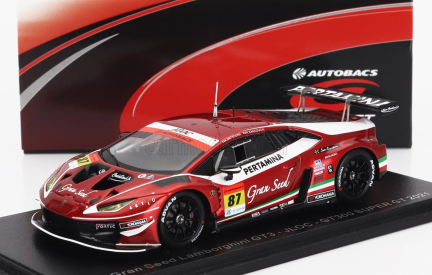Spark-model Lamborghini Gran Seed Lamborghini Gt3 N 87 Team Jloc Gt300 Super Gt 2021 Kosuke Matsuura - Natsu Sakaguchi 1:43 Červená Bílá