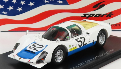 Spark-model Porsche 906 N 52 12h Sebring 1966 H.herrmann - J.buzzetta - G.mitter 1:43 Bílá Světle Modrá