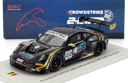 Spark-model Porsche 911 992 Gt3 R 4.2l Team Schumacher Clrt N 22 24h Spa 2024 Ayhancan Guven - Laurin Heinrich - Dorian Boccolacci 1:43 Černé Zlato