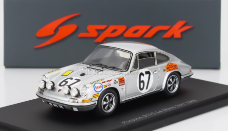 Spark-model Porsche 911s Coupe 1991cc S6 Team J.farjon N 67 24h Le Mans 1969 Philippe Farjon - Jacky Dechaumel 1:43 Silver