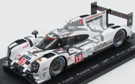 Spark-model Porsche 919 Hybrid 2.0l Turbo V4 Team Porsche N 19 Winner 24h Le Mans 2015 Earl Bamber - Nick Tandy - Nico Hulkenberg 1:43 Bílá
