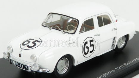 Spark-model Renault Dauphine Team Renault Company N 65 12h Sebring 1957 G.thirion - N.ferrier - G.spydel 1:43 Bílá