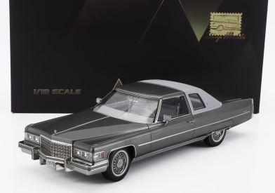 Stamp-models Cadillac Coupe De Ville 1976 1:18 Šedá Bílá