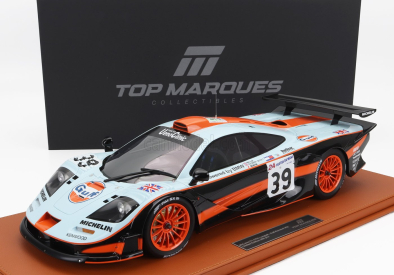 Topmarques Mclaren F 1 Gtr 6.0l V12 Team Gulf Davidoff Gtc Racing N 39 24h Le Mans 1997 R.bellm - A.g.scott - M.sekiya 1:12 Světle Modrá Červená