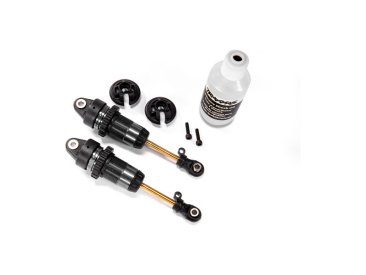Traxxas tlumič GTR long hliník/PTFE, pístnice TiN (2)