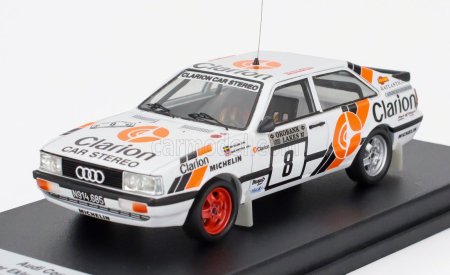 Trofeu Audi Quattro Coupe N 8 Rally 1000 Lakes 1987 Per Eklund - Dave Whittock 1:43 Bílá Modrá Oranžová