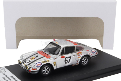 Trofeu Porsche 911s Coupe (night Version) N 67 24h Le Mans 1970 Jean Claude Parot - Jacques Dechaumel 1:43 Silver