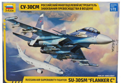 Zvezda Sukhoi Su-30sm Flanker C Aircraft - Caccia Bombardiere 1:72 Military