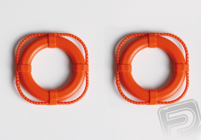 Záchranné kruhy 40 mm, oranžové, 2 ks.