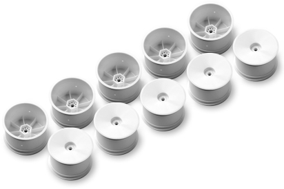 Zadní aerodisk 2WD/4WD s 12mm IFMAR - tvrdý, bílá (10 ks)