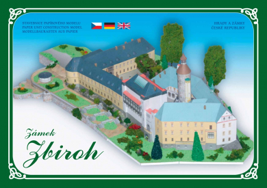 Zámek Zbiroh - papírový model 1:300