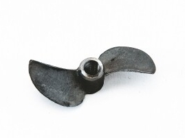 Závodní ocelový lodní šroub 2 listý, pravý, stoupání 36mm, 27,0mm/M4