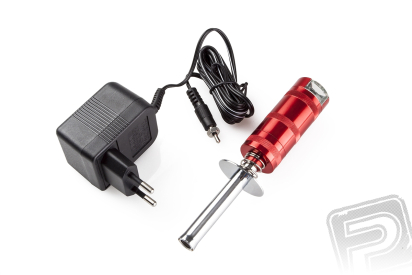 Žhavítko s akumulátorem a 220V nabíječkou