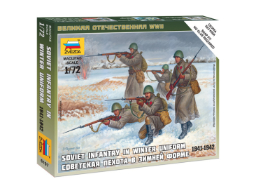 Zvezda figurky - sovětská pěchota (zimní uniforma) (1:72)