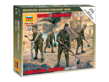 Zvezda figurky - sovětští ženisté WWII (1:72)