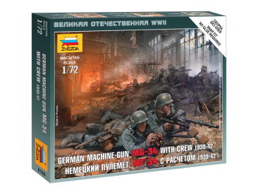 Zvezda kulomet MG-34 s vojáky východní fronta 1941 (1:72)