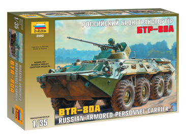 Zvezda ruské obrněné vozidlo BTR-80A (1:35)