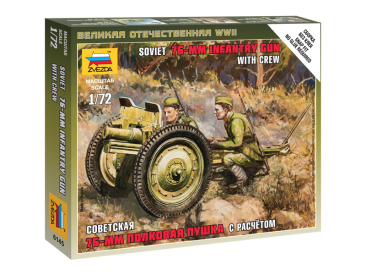 Zvezda Snap Kit - divizní kanón 76mm (1:72)