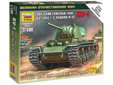 Zvezda Snap Kit - KV-1 s kanónem F-32 (1:100)