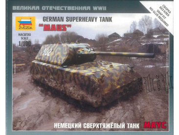 Zvezda Snap Kit německý supertěžký tank Maus (1:100)