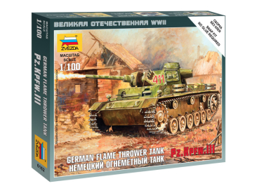 Zvezda Snap Kit - Panzer III s plamenometem (1:100)