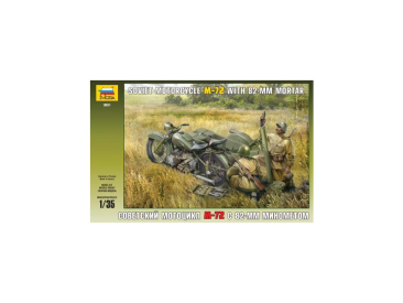 Zvezda sovětský motocykl M-72 s minometem (1:35)